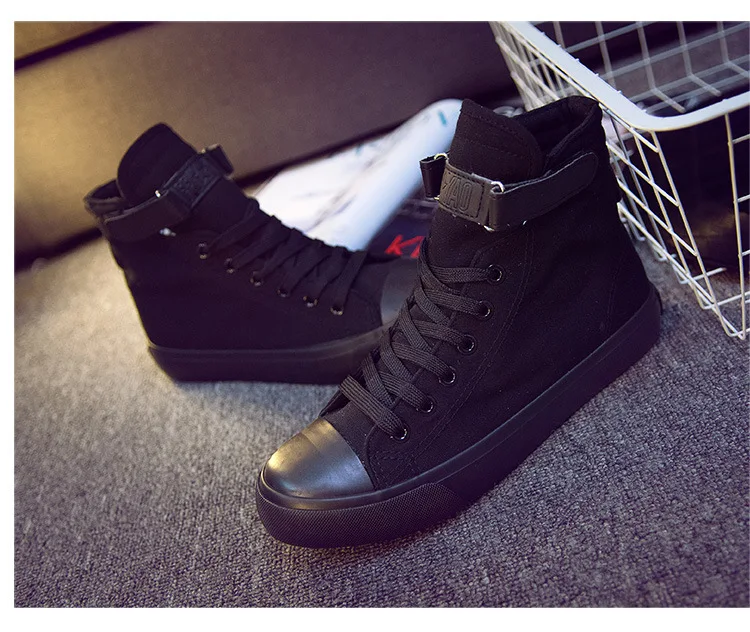 Tleni/Коллекция года; модные однотонные кроссовки с высоким берцем для девушек и женщин; цвет черный, белый; новые женские парусиновые кроссовки на плоской подошве; ZX-290