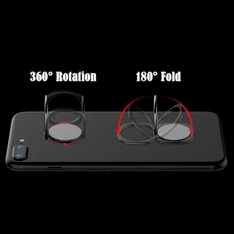 Универсальное квадратное металлическое кольцо, держатель для мобильного телефона, черное вращающееся кольцо на 360 °, держатель для мобильного телефона для samsung huawei xiaomi ip