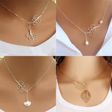 Tenande, простой стиль, многослойное ожерелье с кругами, листьями, кристаллами, искусственным жемчугом, массивные ожерелья, подвески для женщин, цепочка в богемном стиле