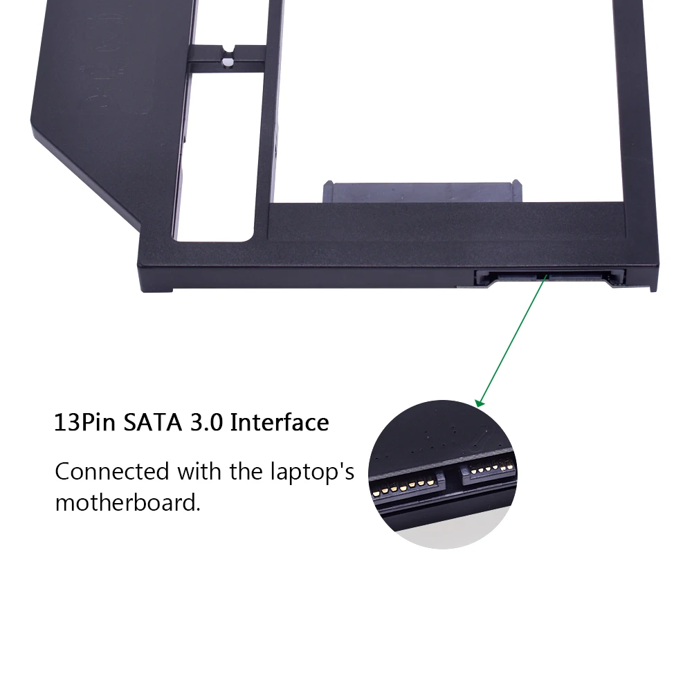 CHIPAL SATA 3,0 2nd HDD Caddy 9,5 мм для 2," 7 мм 9 мм чехол для жесткого диска SSD для Apple Macbook Pro Air 13" 1" 17" SuperDrive Optibay