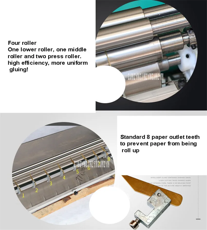 JS-720 0-70 см Ширина электрическая машина термоклеевая переплетная Нержавеющая сталь бумажные стикеры для украшения фотоальбома картона Бумага упаковочная машина для склеивания коробок