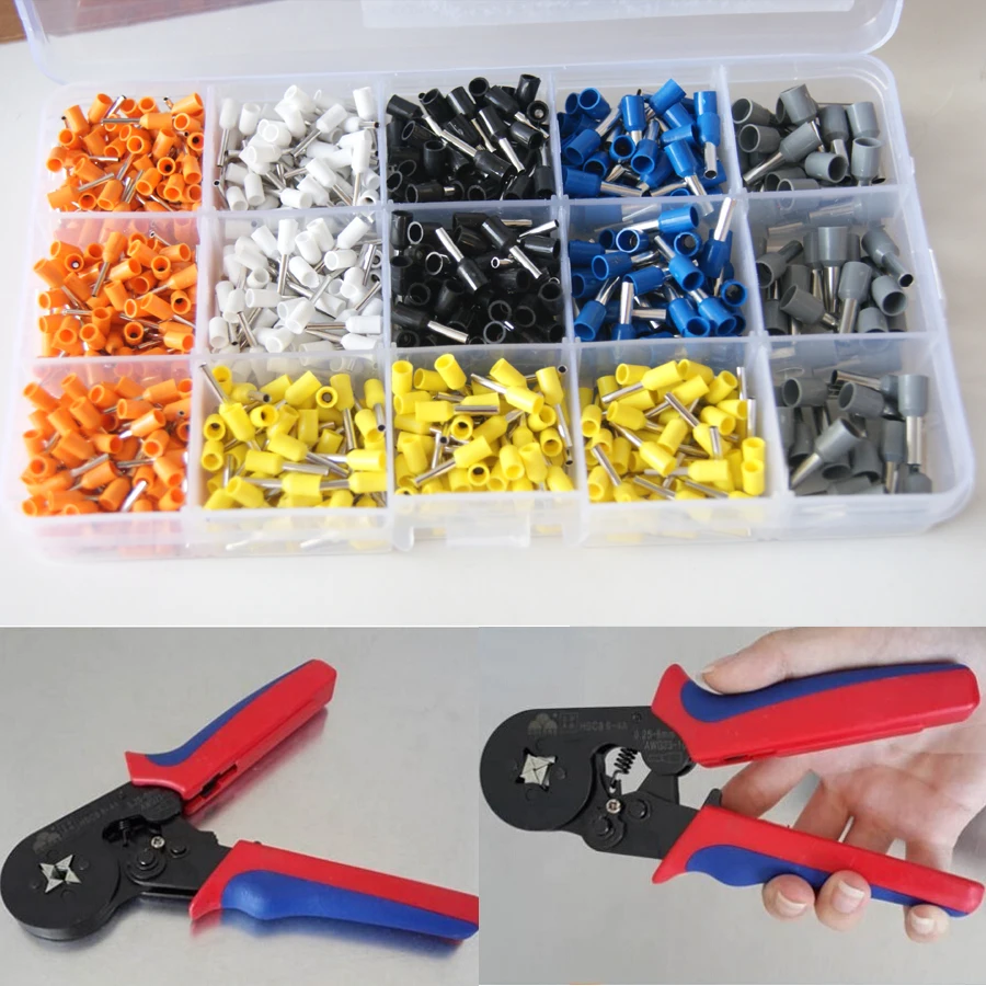 Набор обжимных проводов 0 25 6 мм2 + набор 1000 шт.|wire ferrules|wire ferrule kitferrule kit |