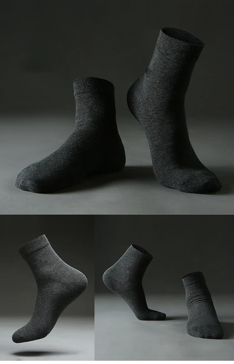 Модные Повседневное Для мужчин; хлопковые носки зима 5 пара/лот мягкий теплый Термальность с коробкой экипажа Носки для девочек мужской
