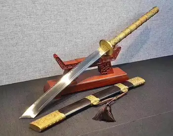 

Nice Top Quality KangXi Broadsword Dao Sword Saber Sharp Clay Tempered T10 Steel Blade Full Tang
