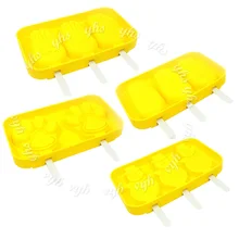 Силиконовая форма для мороженого, форма для мороженого, замораживание и простая очистка-BPA свободный набор из 4(лапа, кролик, снеговик, Овальный