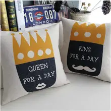 Нордическая простая Корона любителей бороды толстая хлопчатобумажная Наволочка на подушку домашний Декор диванные подушки 2 шт./партия