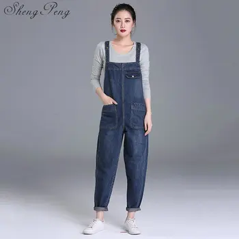 

Jumpsuits for women 2018 plus size jumpsuits denim overalls for women elegant long jumpsuits 2018 Plus size baggy denim V055