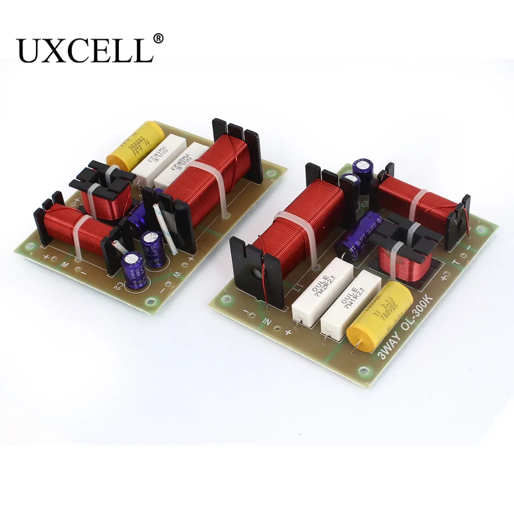 UXCELL 2PCS 180W HiFi Crossover Filters Frequency Divider 3-Way Speaker System Audio 850/4800Hz Universal For Car Auto