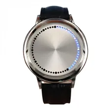 Mode Vertraglich Wasserdichte Leder Band Touchscreen LED Smartwatch Liebhaber
