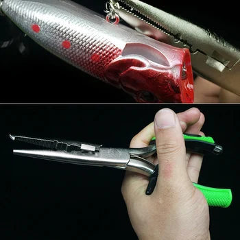 

High Carbon Steel Fishing Trimmer Pliers Fishing Gear With Green Rubber Handle Fish Tackle Fish Accessory Tools