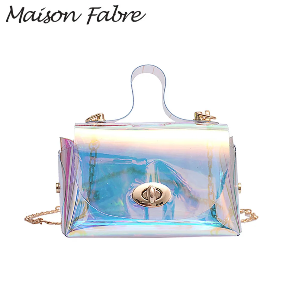 

Maison Fabre Bag women pvc Shoulder bag strap handles Transparent Girls Jelly crossbody bag Chain 2019 summer Ladies handbags