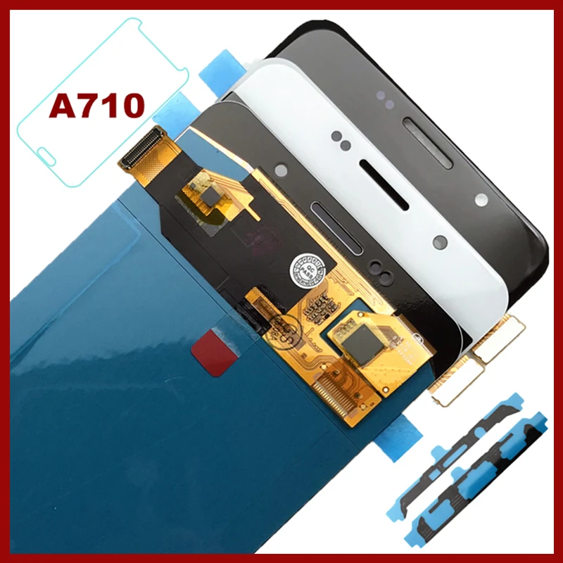 

5.5" A710 AMOLED LCD for Samsung Galaxy A7 2016 A710 A7100 A710F A710M Lcd Display Touch Screen Digitizer Assembly Replacement