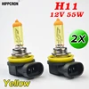 Hippcron Yellow H11 Halogen Bulb 12V 55W PGJ19-2 3000K Auto Lamp Car Fog Light Quartz Glass 2 PCS ► Photo 1/5