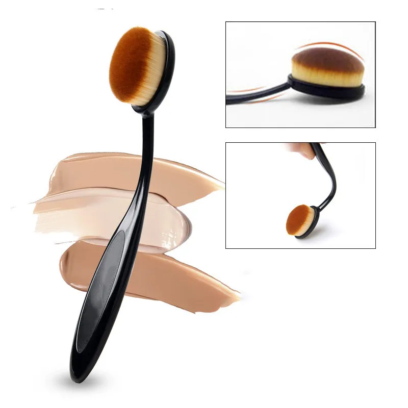 

Latest 1pcs Make Up Brushes Soft Toothbrush Type Cosmetic Face Powder Fondation Brush Synthetic Hair with high quality