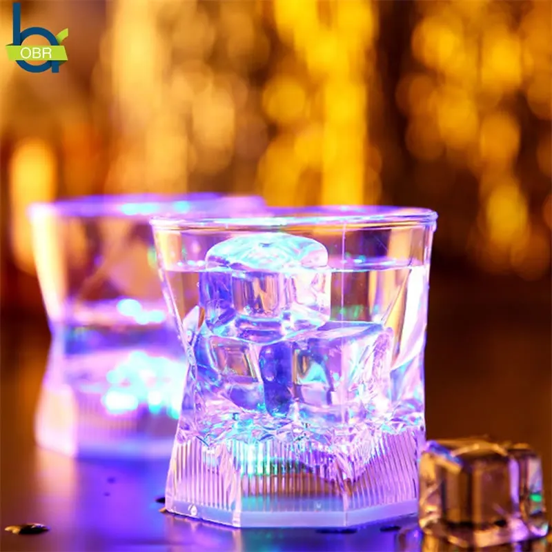 

OBR Wine Glass Cup Whiskey Wine Mug Beer Glass Vodka Transparent Crystal LED Glowing Mug Drinkware Bar Club Party Barware