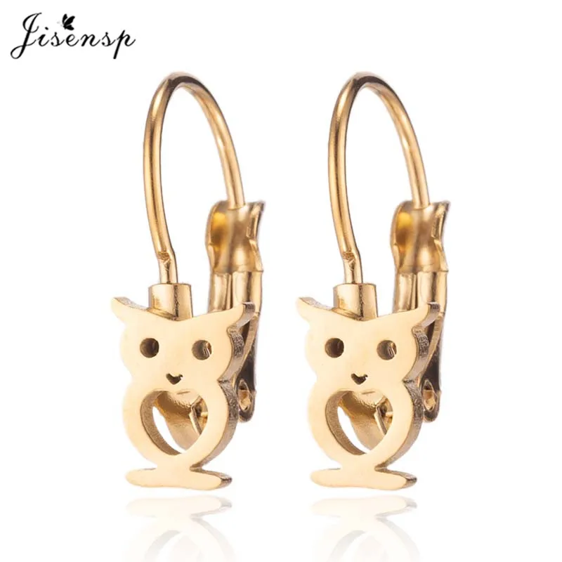 Jisensp Vintage Life Tree Stainless Steel Earrings Ethic Big Hoop Stud Earrings Fashion Jewelry for Women Girls Best Gift bijoux - Metal Color: GED217