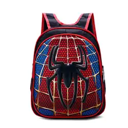 3D Человек-паук Железный человек рюкзак школьные ранцы для мальчиков детей для детского сада, дошкольные начальной школьный рюкзак для