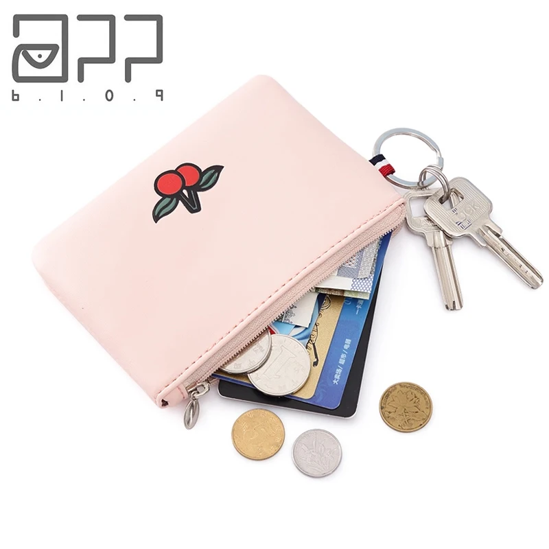 

APP BLOG Cute Cherry Watermelon Strawberry Pineapple Women Fruits Coin Purse Mini Small Clutch Card Bags With Key Ring Wallet