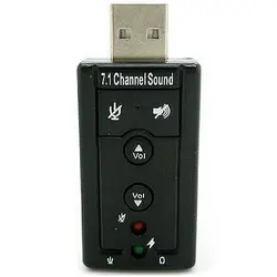 Yoc 5psc/lot Черный звуковая карта 7.1 внешний USB 2.0 аудио драйверы адаптера CD