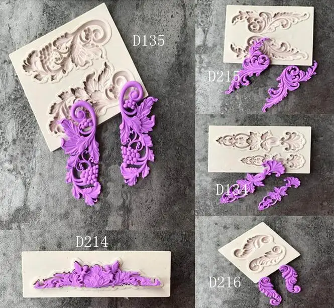 

New Silica Gel Mould Diy Chocolate Mould Sugar Mould Decorative Baking Mould for Embossed Turn-over Sugar Cake