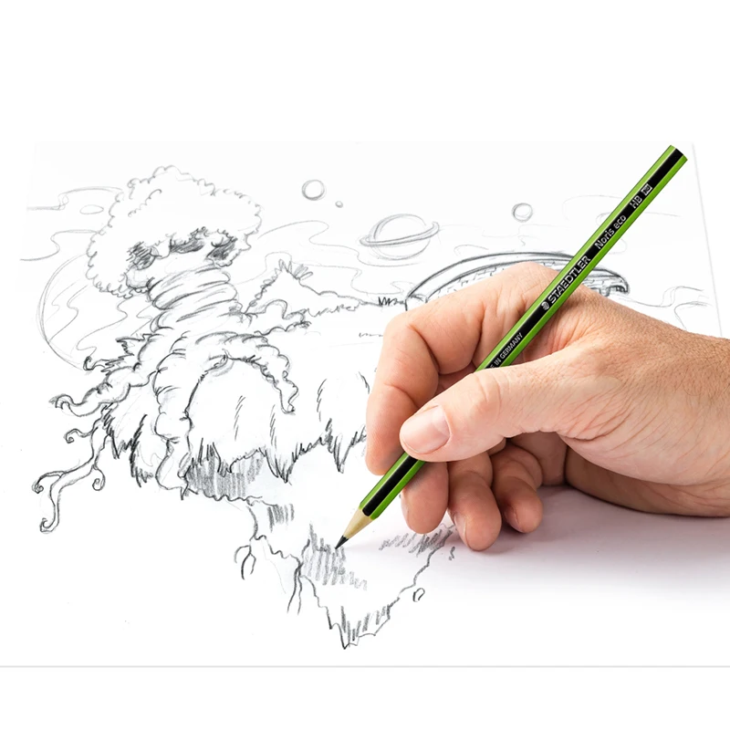 Фотокарандаш для начальной школы 12 ручек в коробке STAEDTLER 180HB 2H/2B/HB Шестигранный