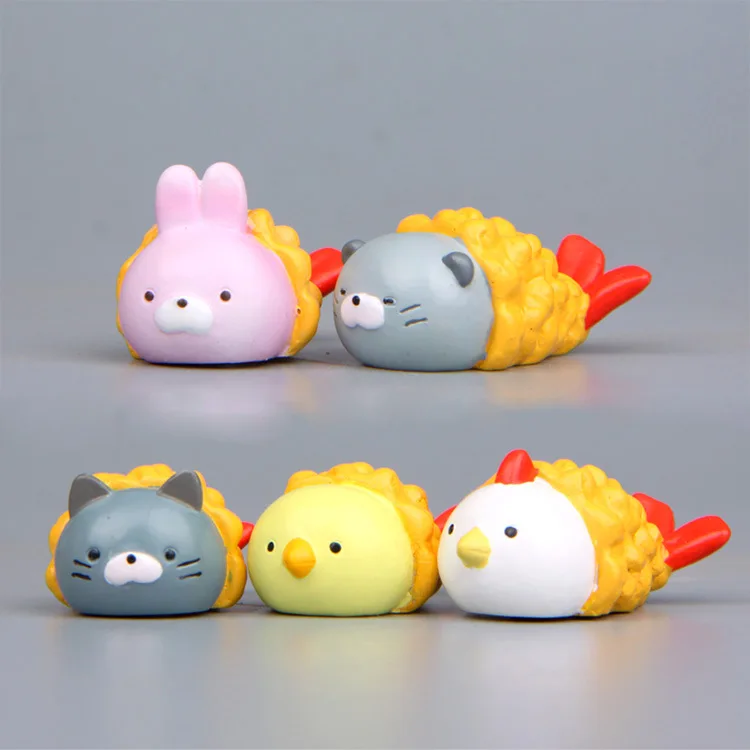 

Baby toys Warm series Japanese fried shrimp cat chicken bear refrigerator stickers model Action & Toy Figures dolls kids gifts