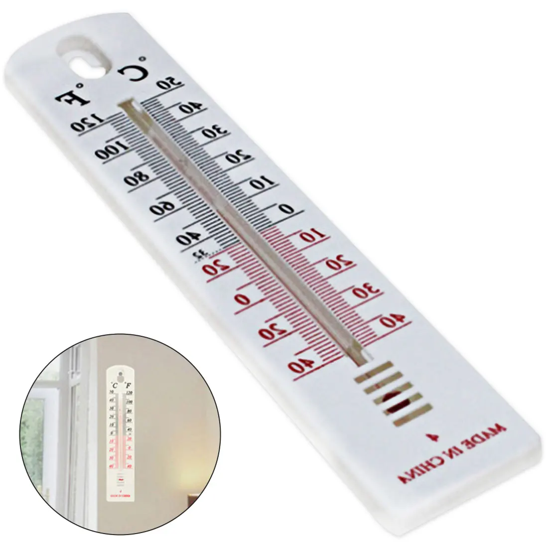 

Plastic thermometer Thermometer Outdoor Garden House Garage Indoor House Office Room -40-50C