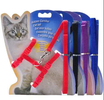 

Wholesale Fluorescence Color Dog Supplies Cat Collar Dog Harness & Leads Leash Vest Harness For Small Pet New Arrival 1258# 10PC