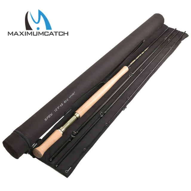 Best price at $167 Cheap Maximumcatch Nano Spey 7/8wt Fly Fishing Rod 12'9'' 4 Pcs IM10 / 36T Nano Resin Medium Fast Action Spey Fly Rod