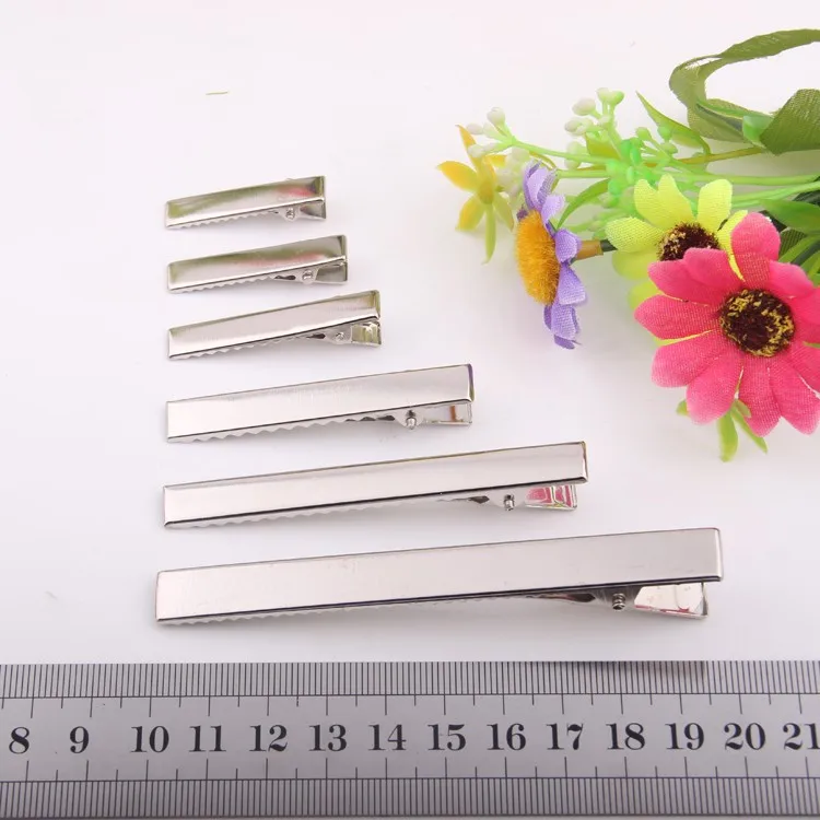 

3-10CM DIY Jewelry Finding Barrettes Accessory Rectangle Clip DUCK CLIP Silver color Alligator clips