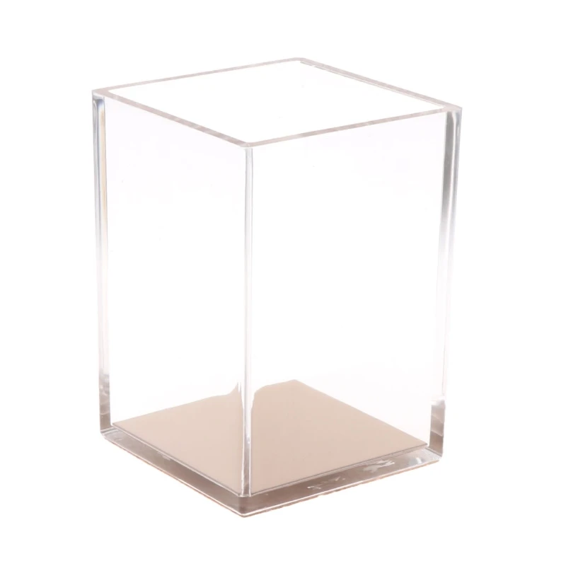 

1 Pc Acrylic Transparency Pen Holder Desk Organizer Transparency Pencil Case Pen Container Rose Gold Cup Stationery