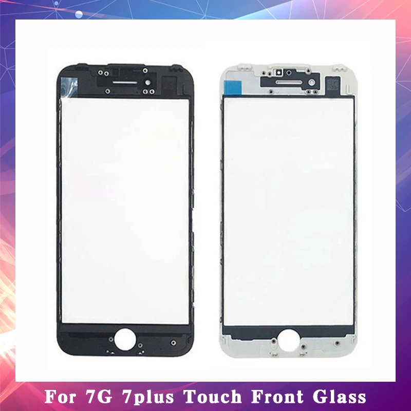 

AAA New High Quality For iPhone 7G 7plus Touch Screen Panel Glass Outer Lens Screen with Digitizer frame