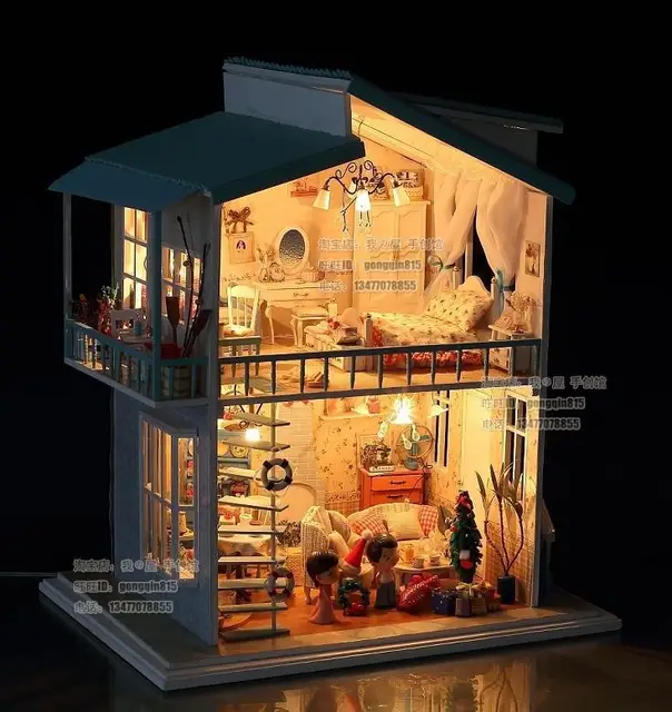 Diy Led Light Cradle On The Beach Deluxe House Dollhouse And Diy Led Light Cradle On The Beach Deluxe House Dollhouse And Furnitures Kit