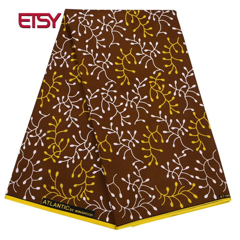 

100% Polyester Wax Prints Fabric ankara african wax print fabric Wax High Quality 6 yards African Fabric for Party Dress FP6112