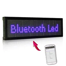20.7X 6.3inch Remote Control Bluetooth Blue Display Indoor Programmable Scrolling Led Sign Board For Business And Store