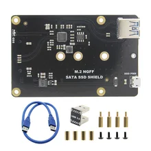 Raspberry Pi X860 M.2 NGFF 2280/2260/2242/2230 SATA SSD щит X860 SSD хранения Плата расширения для Raspberry Pi 3 Модель B+/ROCK64