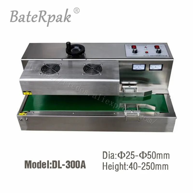 DL-300A/B Desktop stainless steel Continuous Induction Sealer,BateRpak Electromagnetic induction sealing machine,25-50/50-120mm