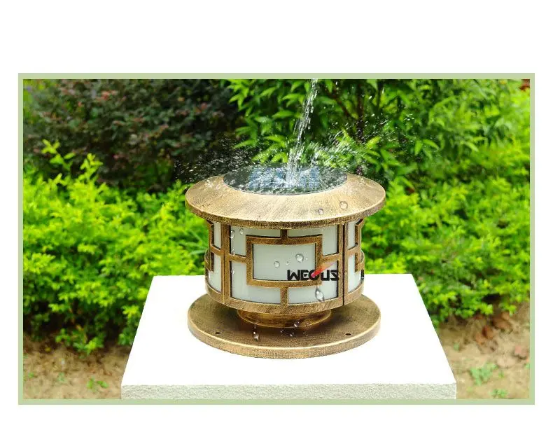 Jardim ao ar Luz à Prova Pilares Solares Circulares Dwaterproof Água Parede Pilar Lâmpada Villa Livre Paisagem Luzes D30x25cm 3 w Led 9 dwaterproof água parede pilar lâmpada villa jardim
