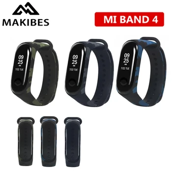 

New MI band 4 Original Replaceable Camouflage Silicone clock watches Watch Wrist Strap for Xiaomi Mi Band 3 Bracelet accessories