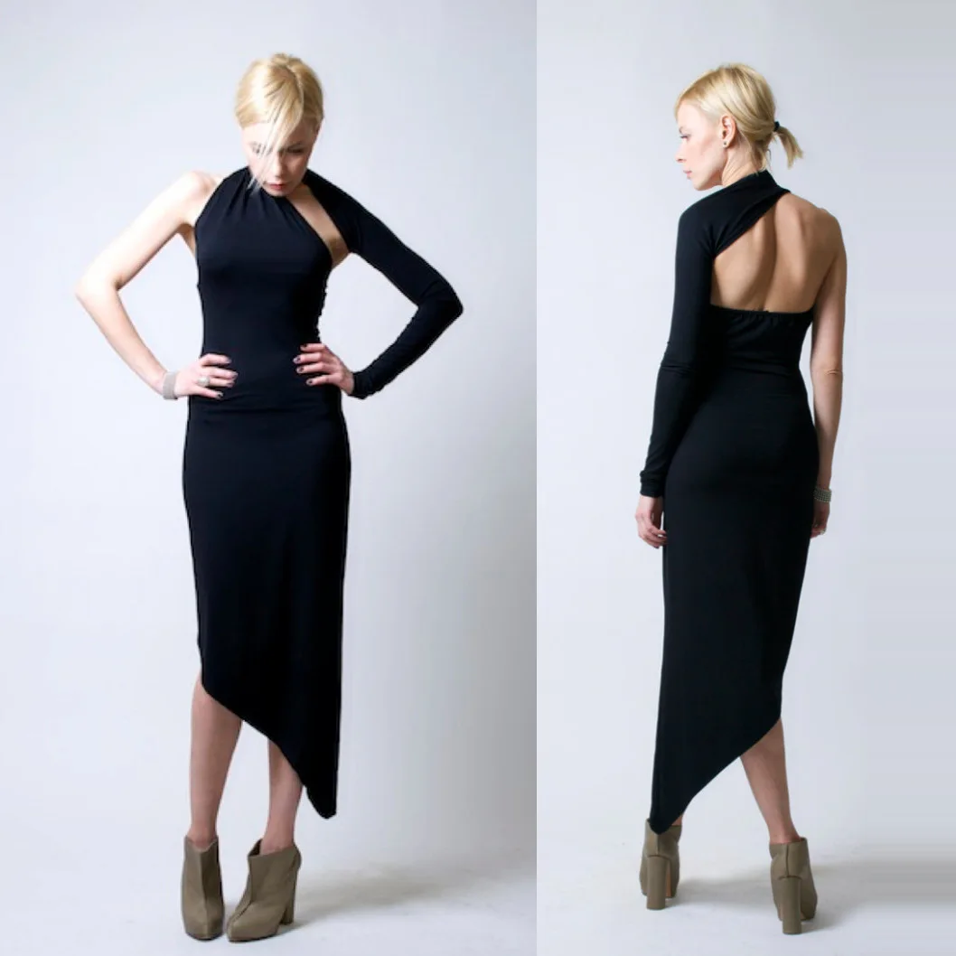 2016 Aliexpress European and American New Long Sleeved NightClub Single Shoulder Dress Aliexpress : image 2016 Aliexpress European and American New Long Sleeved NightClub Single Shoulder Dress Aliexpress