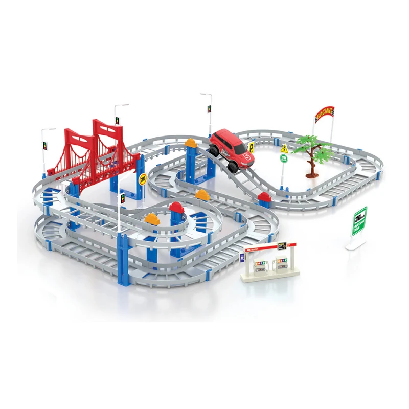 DIY,Educational toys,rail car toy,multilayer railcar,Thomas,electric