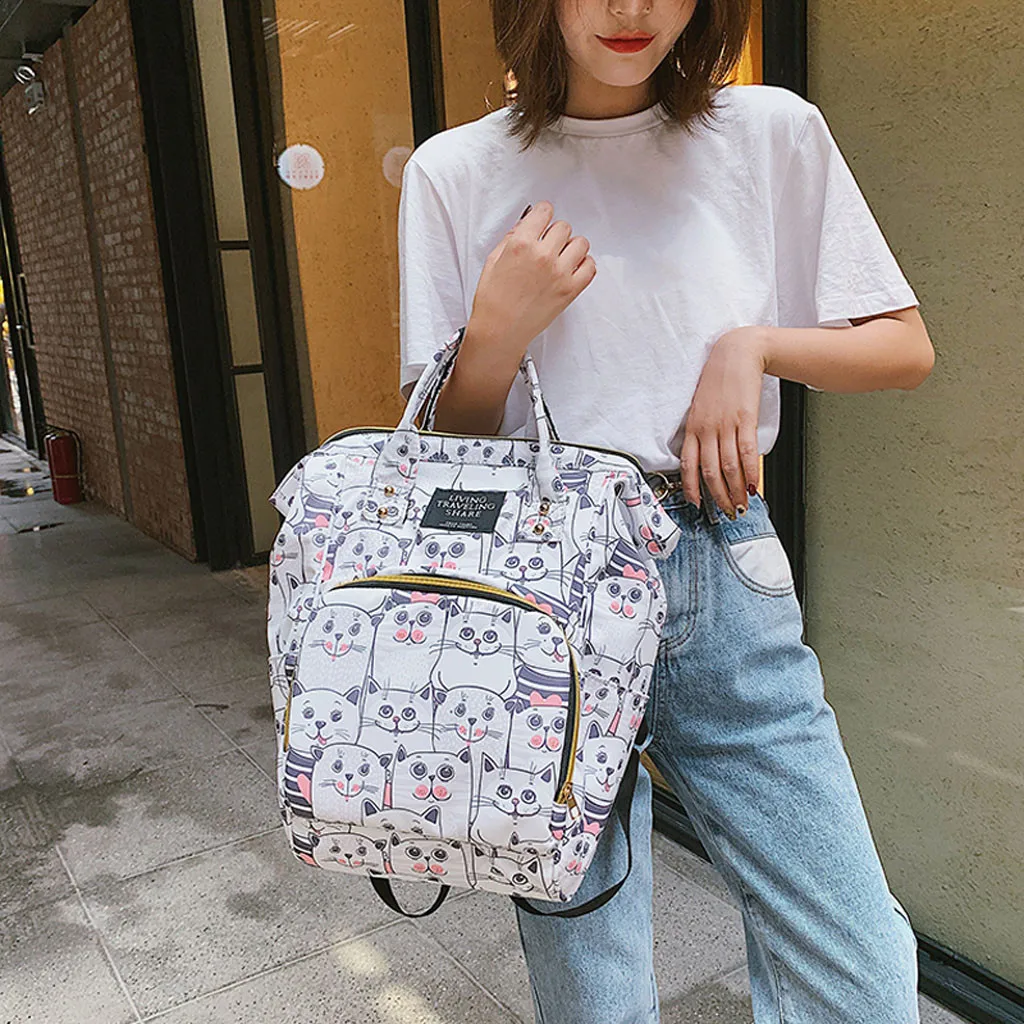 

2019 Fashion Casual summer Mummy Bag Nappy Bottle Bag Large Capacity Baby Bag Travel Backpack Nursing Shoulder Outdoor Bag