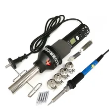220 В 450 Вт 450 градусов Цельсия GJ-8018LCD Тепловая пушка с дополнительным нагревателем и 220 В 60 Вт паяльник с регулируемой температурой