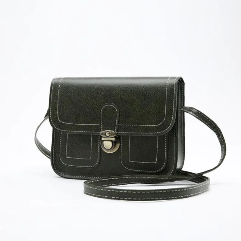 

Sheng lun lai Women Messenger Bags 2018 Vintage Leather Shoulder Bag Crossbody Bags For Women Fashion Handbag Shoulder Female
