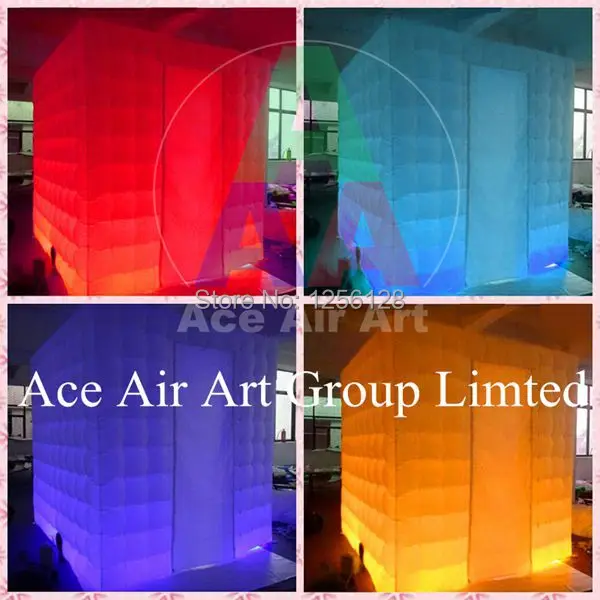  Wonderful Cube led inflatable Tent/Inflatable Trade Show House/ Inflatable Photo Booth 
