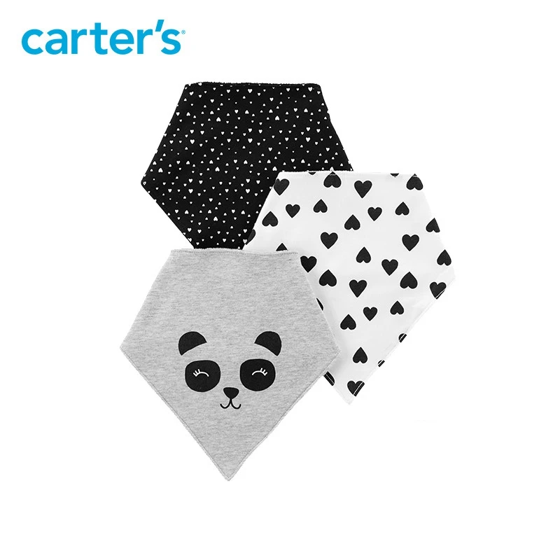Carter's/3 шт для маленьких детей Детская одежда бандана для девушки нагрудник для прорезывания зубов 126H325