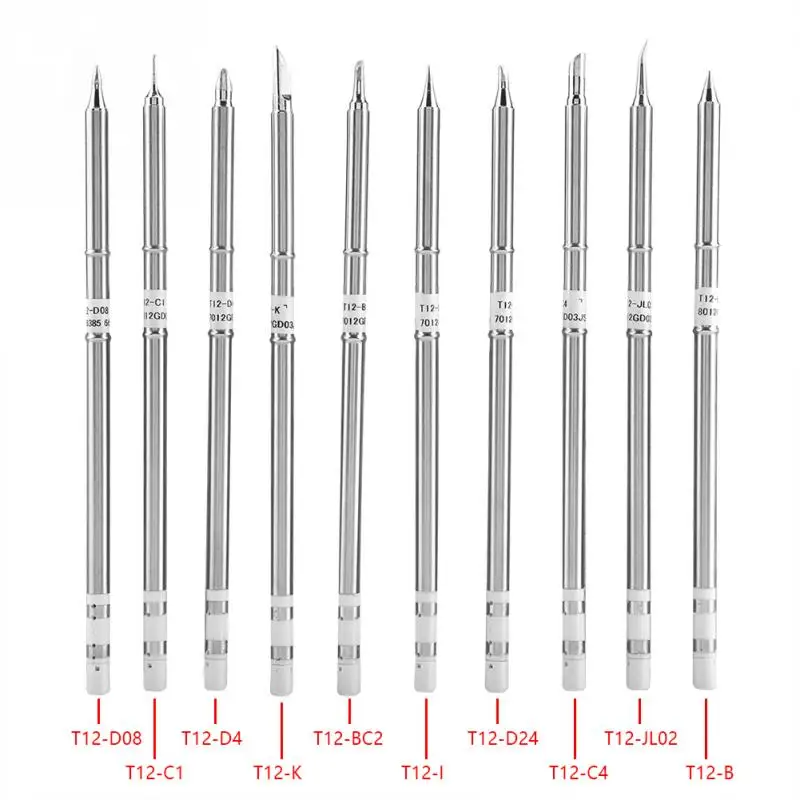 10 шт./компл. T12 серии(BC2, D4, JL02, я, D08, C1, C4, D24) жало паяльника сварочный инструмент Замена для FX951 паяльная станция