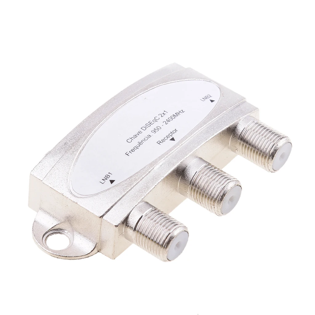 Wideband 2x1 Premium DiSEqC 1.0 2.0 Model Satellite Switch FTA Dish LNBS LNBF Switch DS-04C For Satellite Receiver 950-2400(MHz)