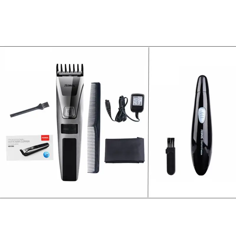 Riwa Original brand Fast Rechargerable Hair Clipper Men LCD Electric Hair Cutting Machine K3 +Nose Ear Trimmer shaver Cutter S34