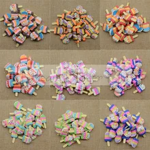 10pcs/lot Polymer Hot Clay Sprinkles Ice Cream stick for Crafts Making, DIY